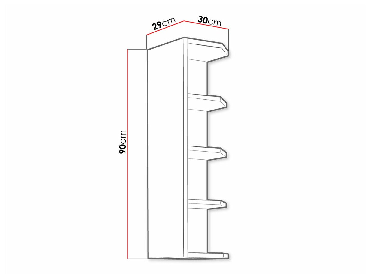 Wandplank Retro Grey 125