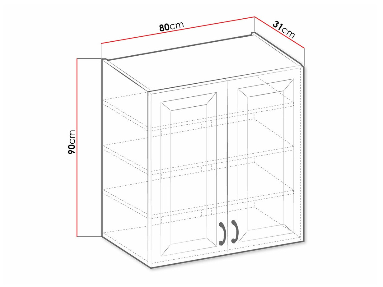 Modulaire wandkast Retro Grey 140