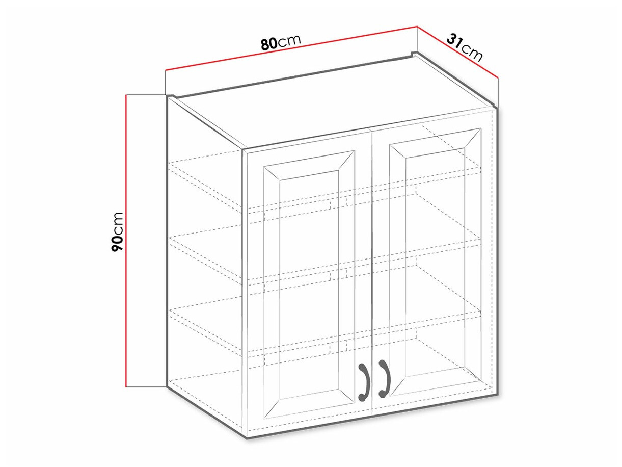 Modulaire wandkast Retro White 140