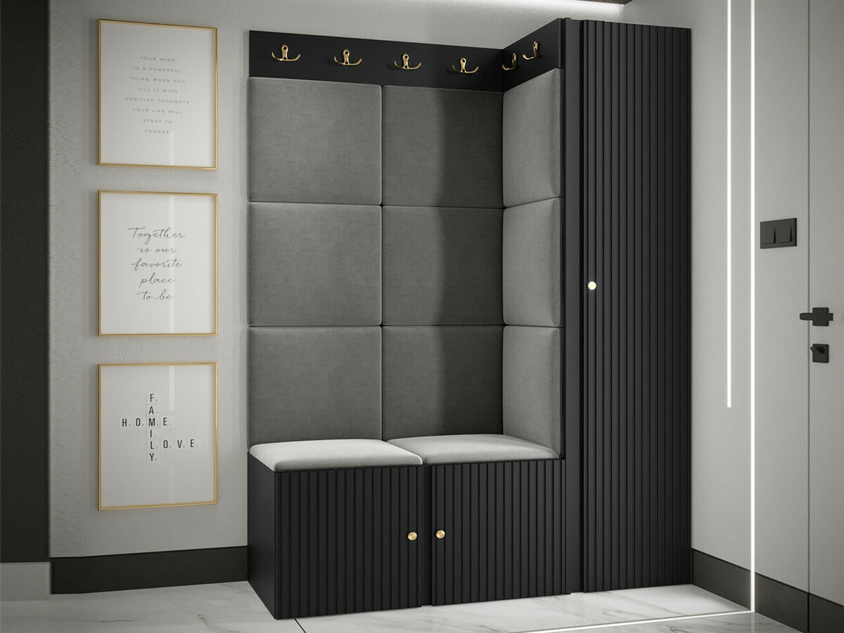 Kledingkast Hartford 393 (Zwart)