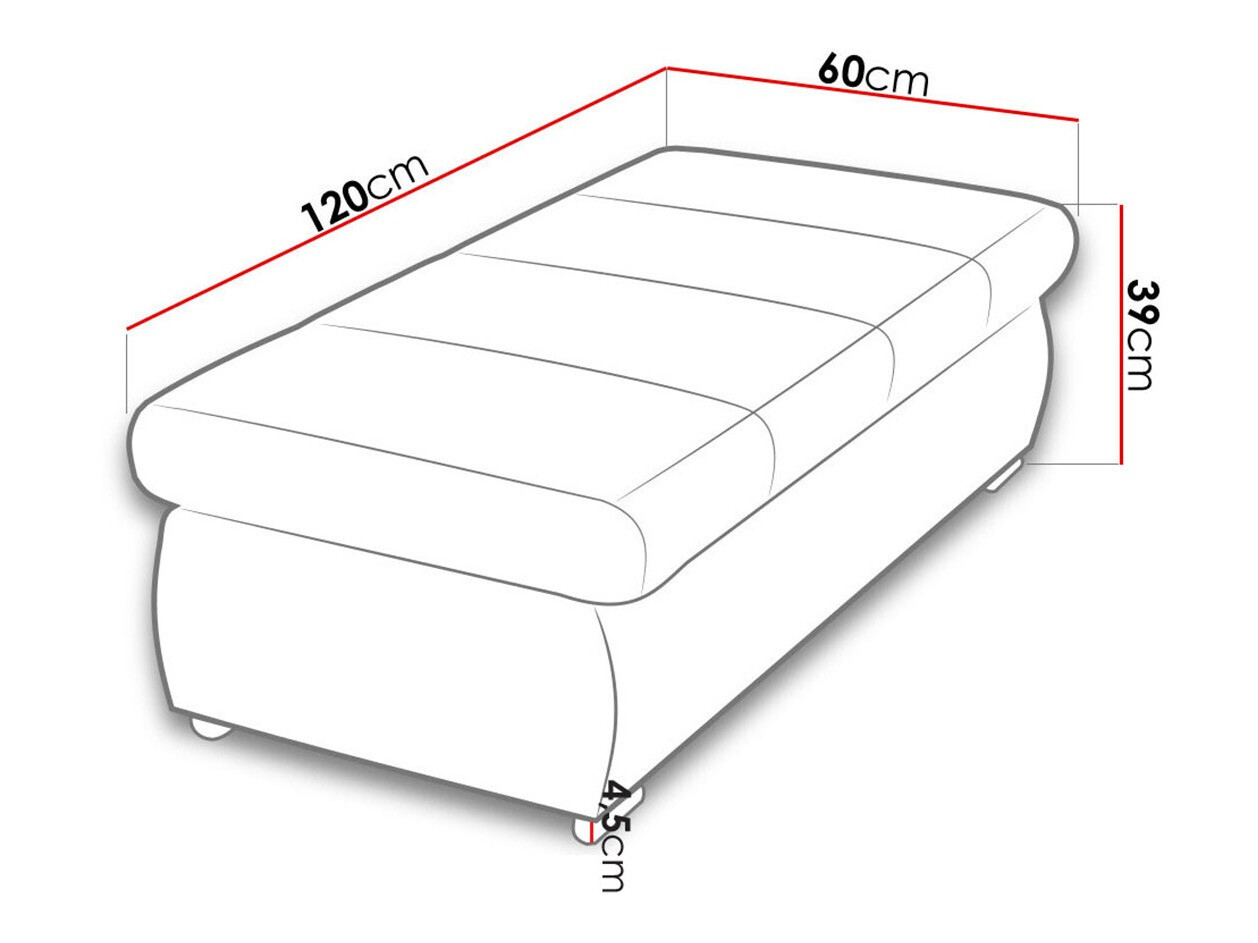 Gestoffeerde hocker Comfivo 123 (Otusso 14)