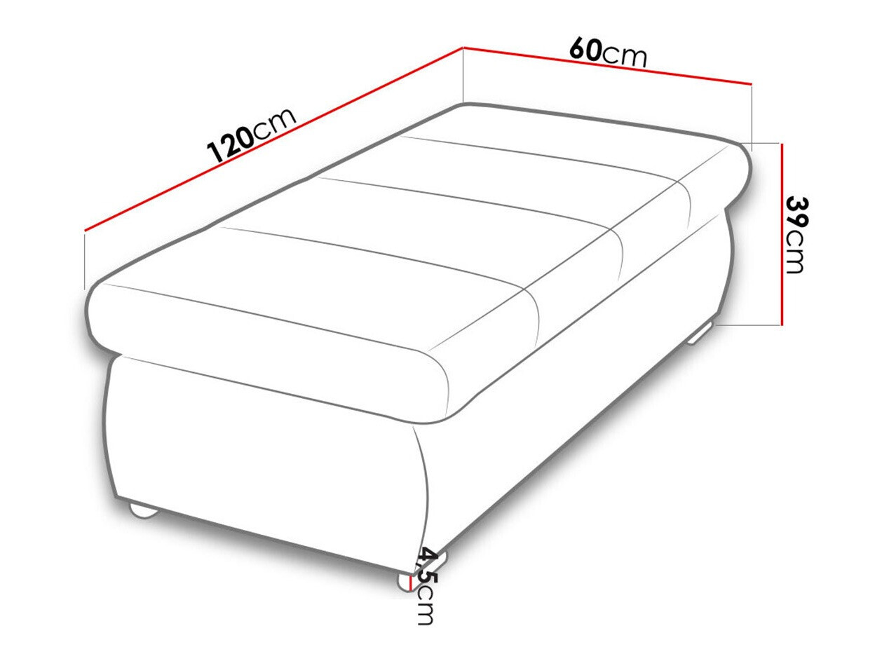 Gestoffeerde hocker Comfivo 123 (Uttario Velvet 2964)