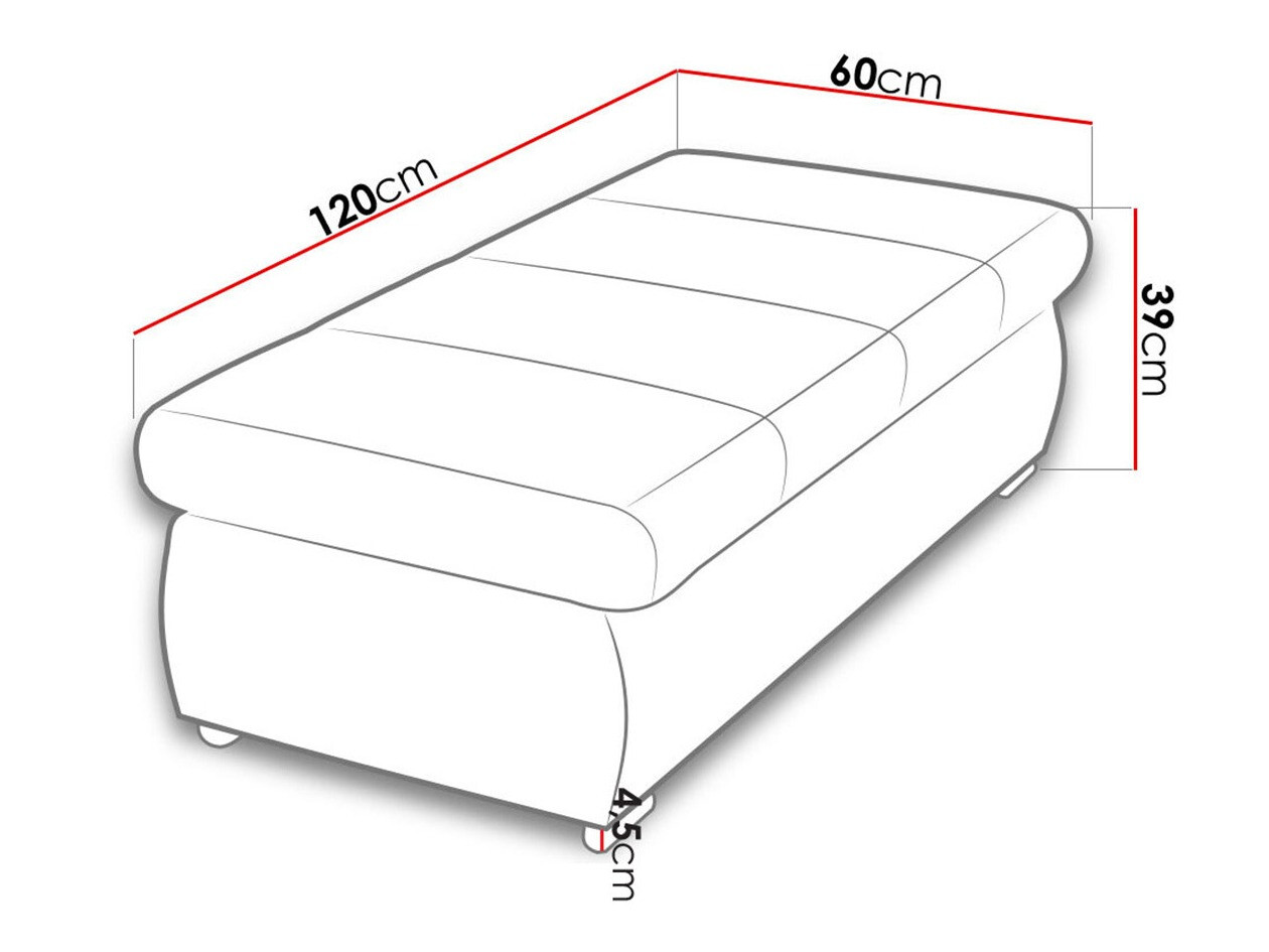 Gestoffeerde hocker Comfivo 123 (Venus Velvet 2932)