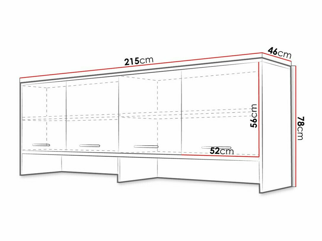 Dressoir Concept Pro Lenart Levfere 113 (Wit + Glanzend wit)