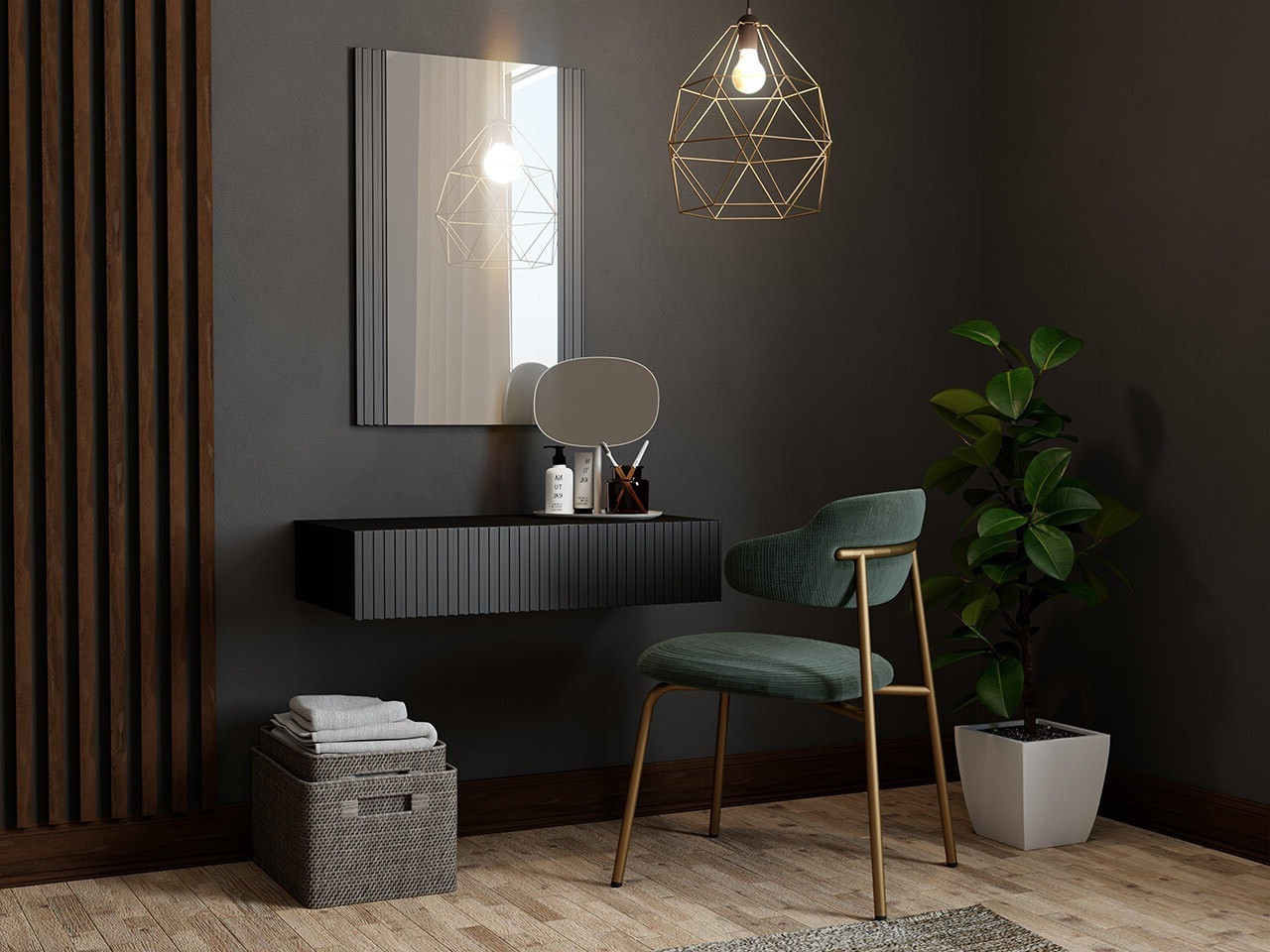 Kaptafel Dicto (Zwart)