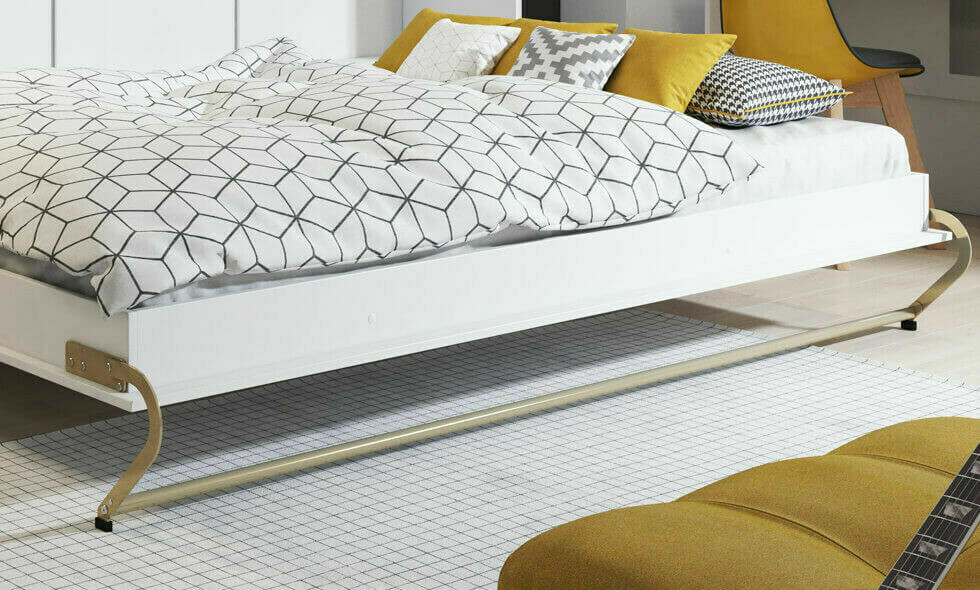 Muurbed Concept Pro Lenart IV (Wit + Glanzend wit)
