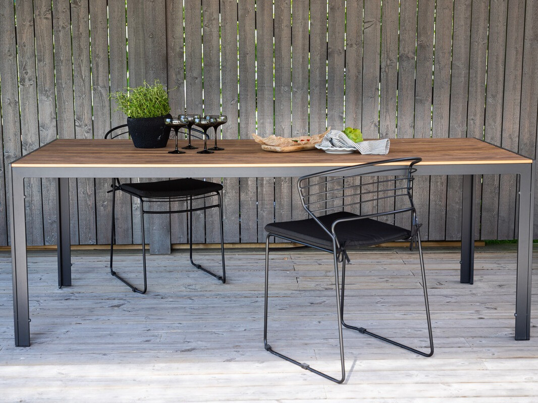 Outdoor tafel Dallas 3890 (Zwart + Bruin)