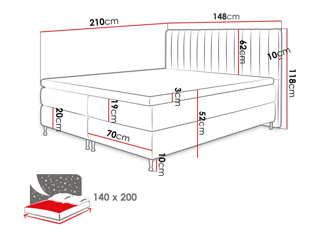 Boxspring ComfiDream 156 (Fresh 13)