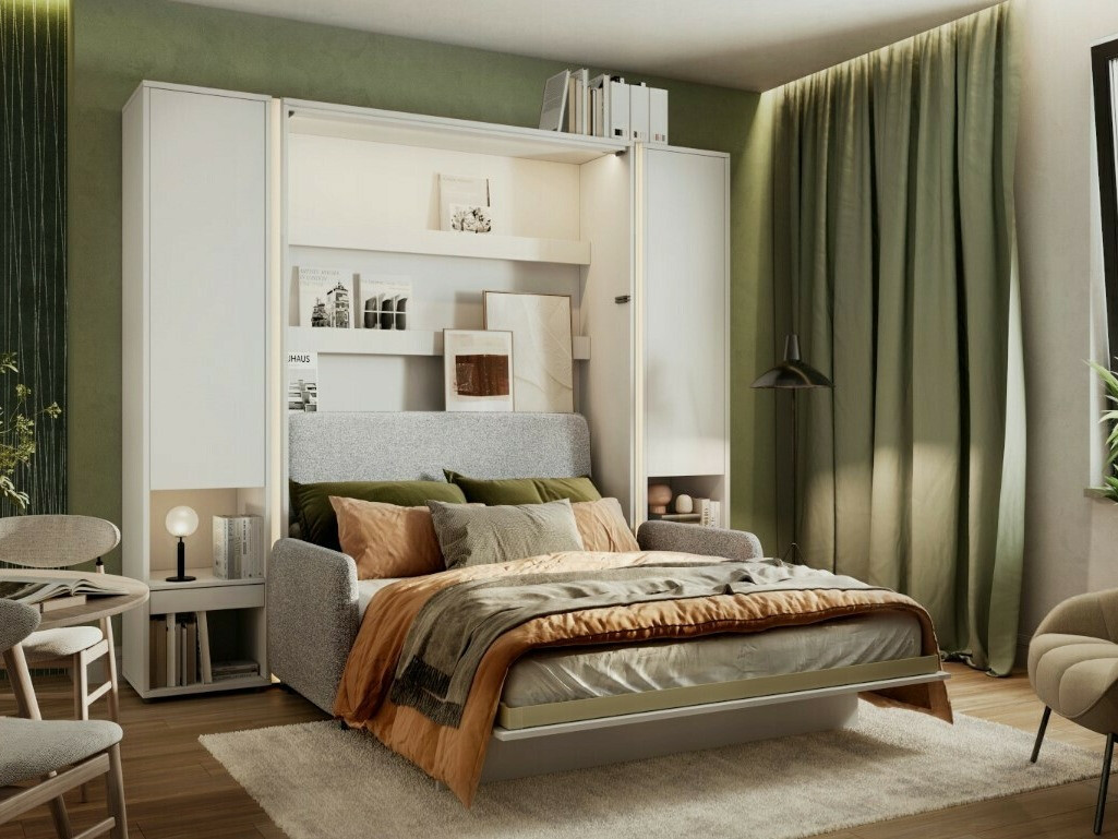 Muurbed Concept Pro Lenart Levfere 138 (Glanzend wit + Grijs)