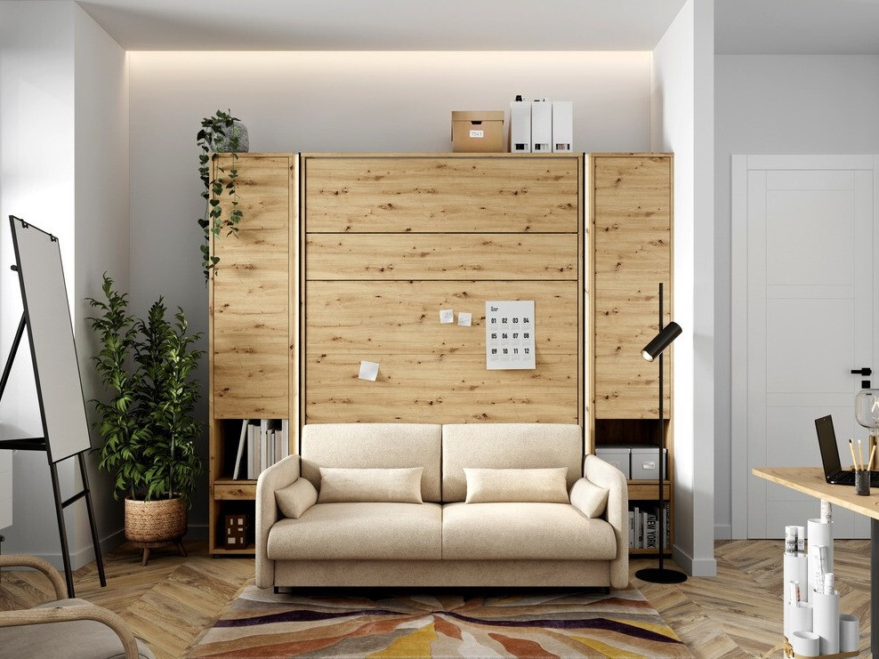 Meubelset Concept Pro Lenart Levfere 139 (Artisan eiken + Beige)