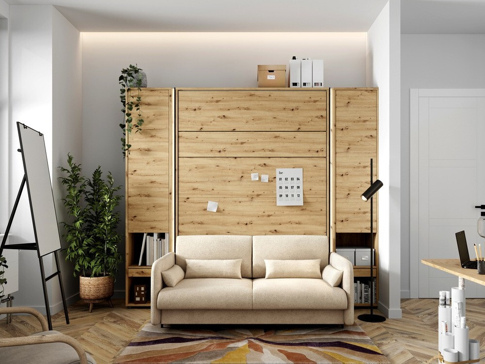 Meubelset Concept Pro Lenart Levfere 139 (Artisan eiken + Beige)