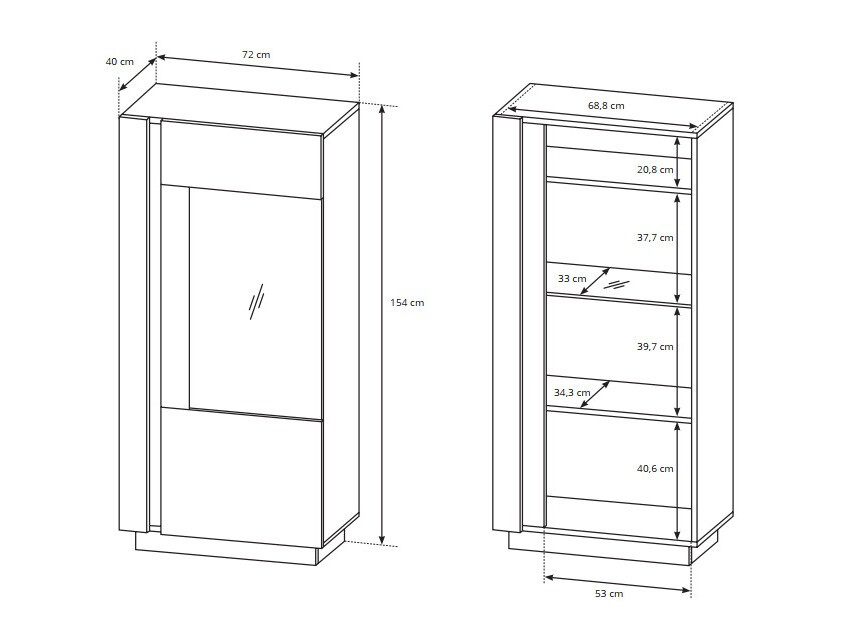 Boekenkast Novbela 102 (Wit + Glanzend wit + Kleinzoon eik)