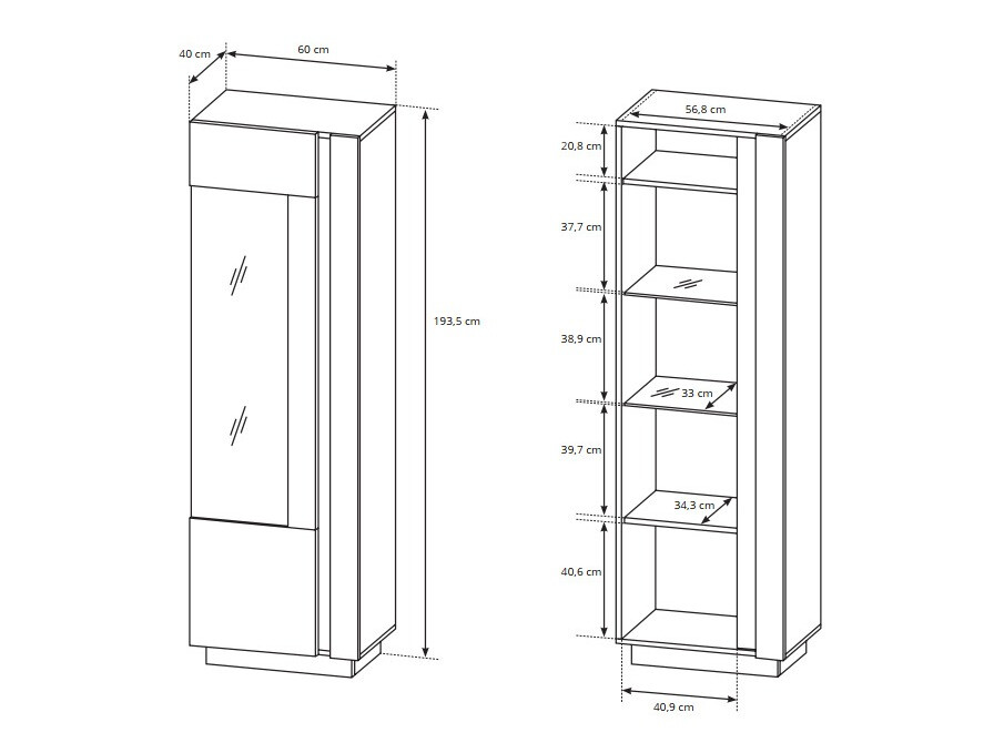 Woonkamerset Novbela 113 (Wit + Glanzend wit + Kleinzoon eik)