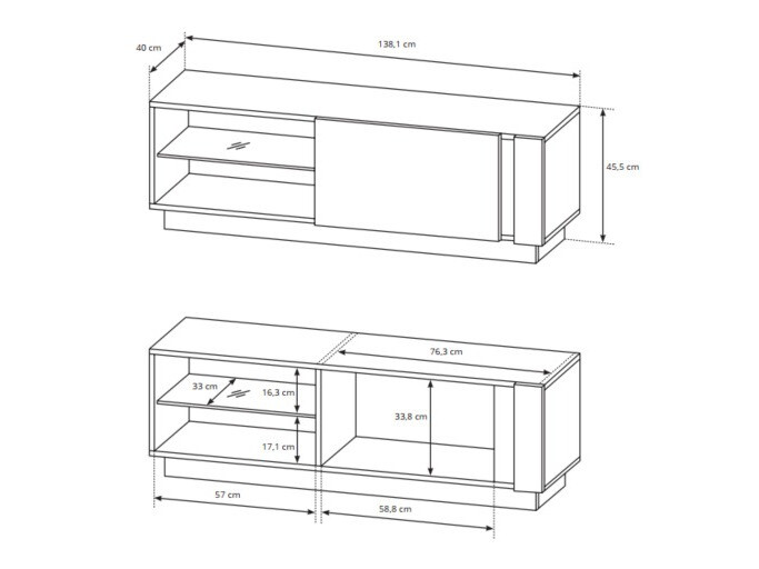 Woonkamerset Novbela 113 (Wit + Glanzend wit + Kleinzoon eik)
