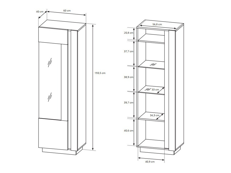 Woonkamerset Novbela 113 (Wit + Glanzend wit + Kleinzoon eik)