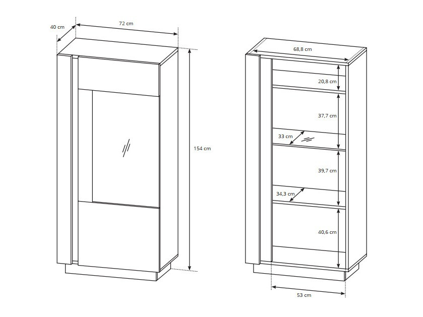 Woonkamerset Novbela 113 (Wit + Glanzend wit + Kleinzoon eik)