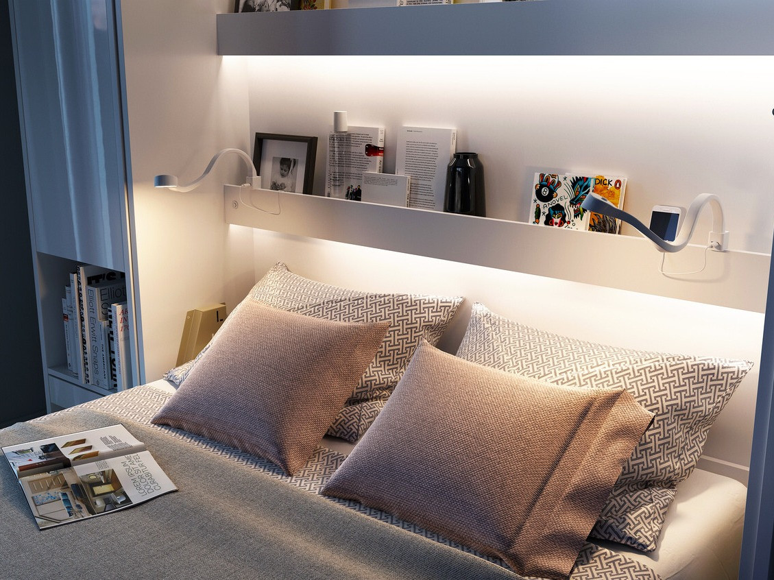 Muurbed Concept Pro Lenart Levfere 102 (Wit + Glanzend wit)