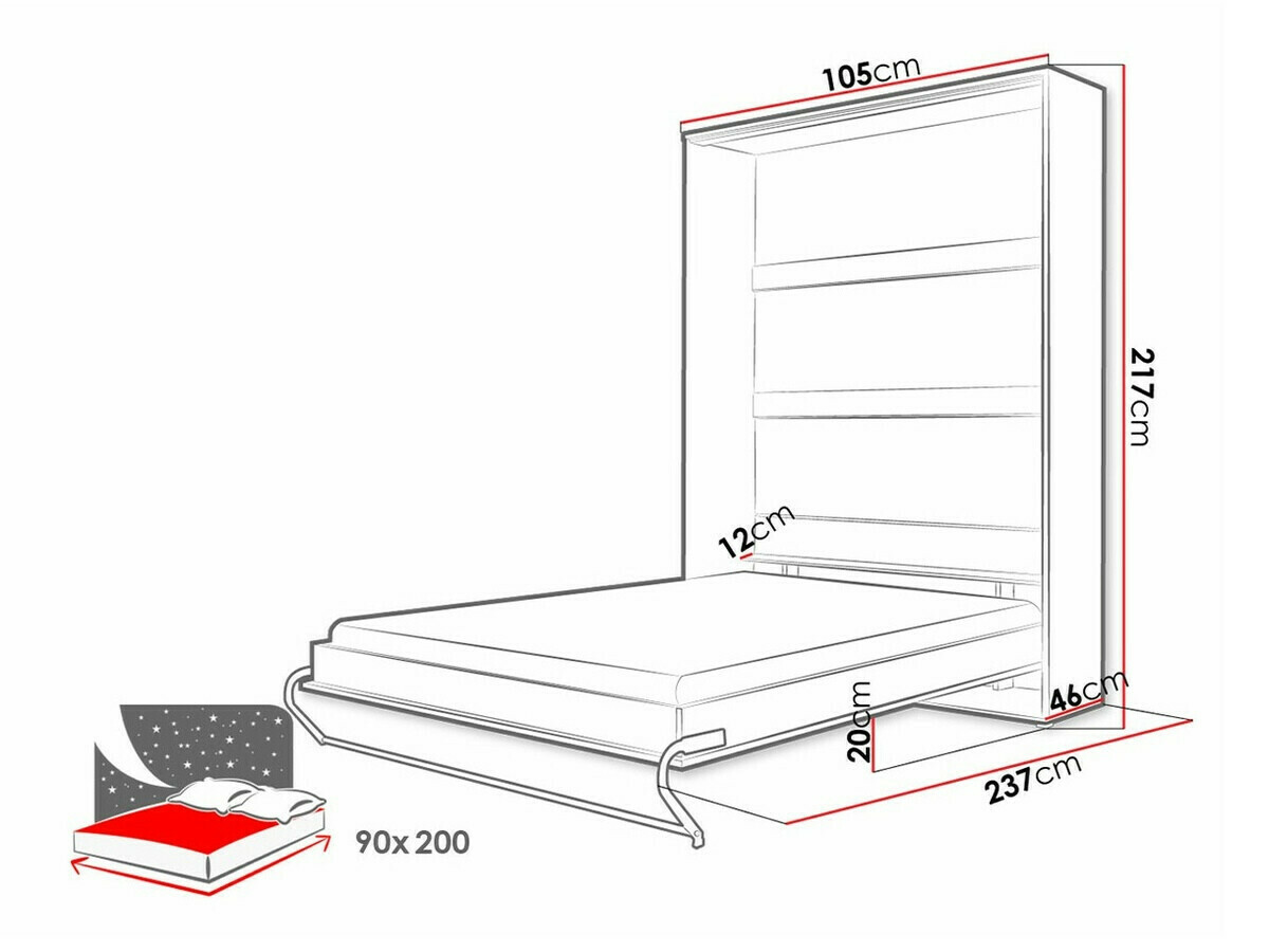 Meubelset Concept Pro Lenart XI (Glanzend wit + Wit)