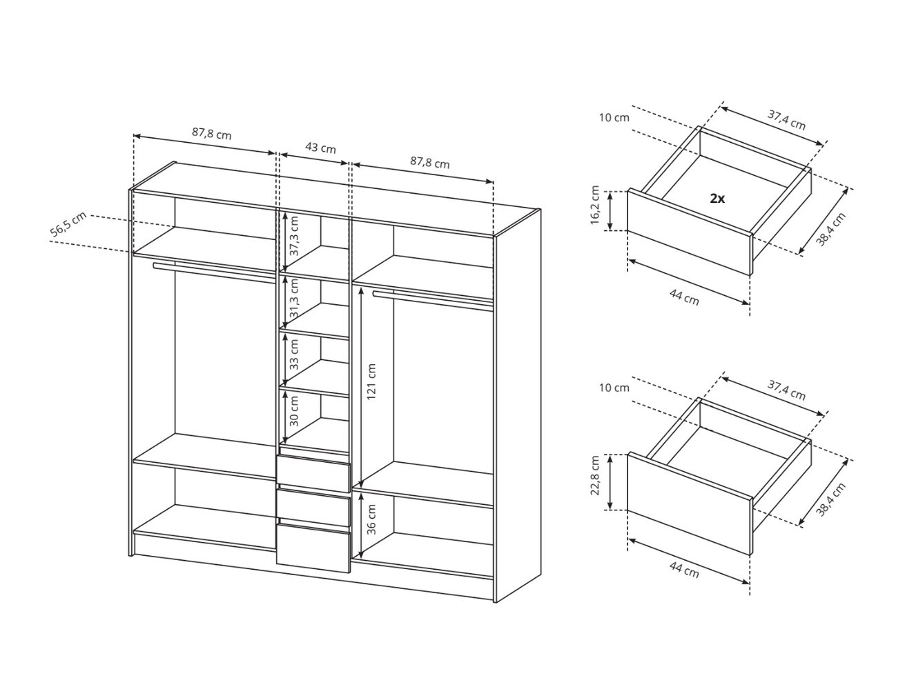 Kledingkast Evarenoi 102