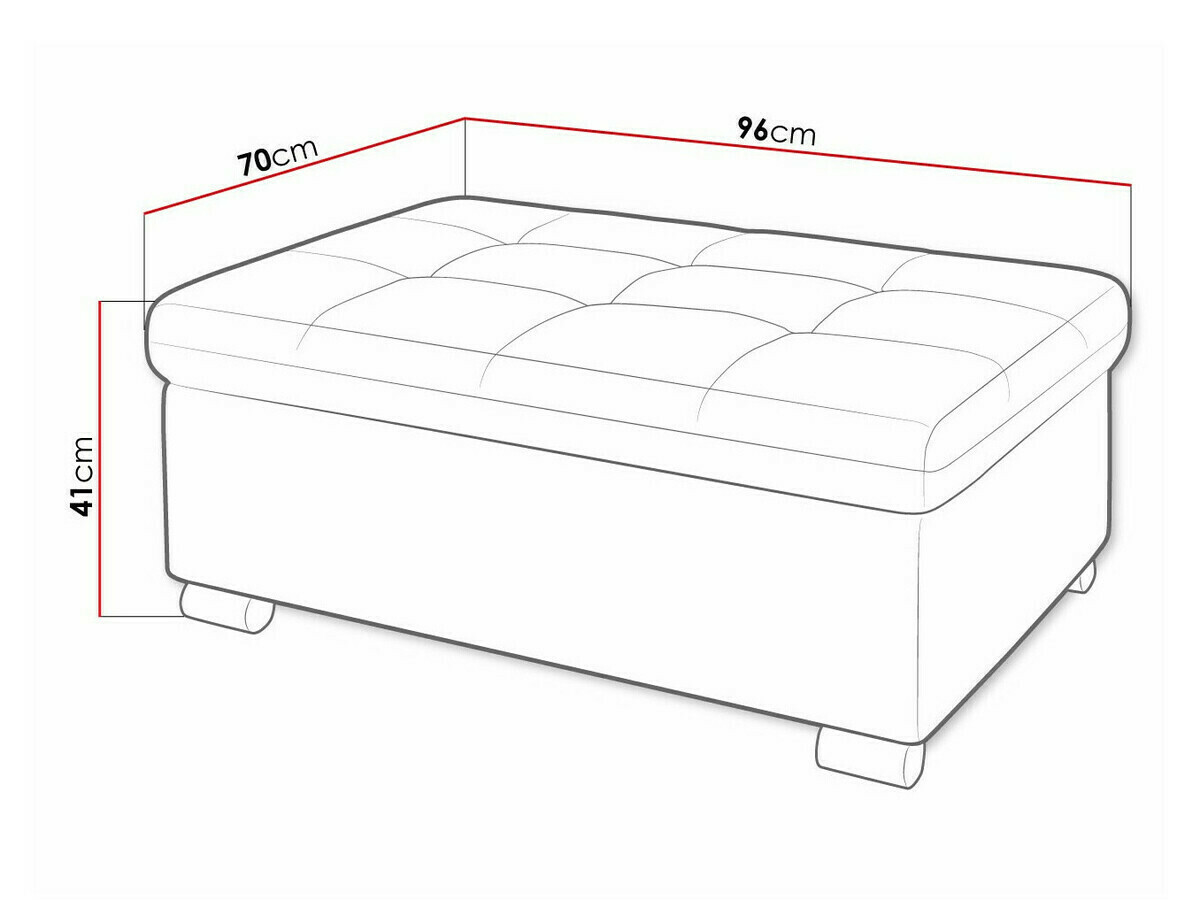 Gestoffeerde hocker Comfivo 118 (Venus Velvet 2918)