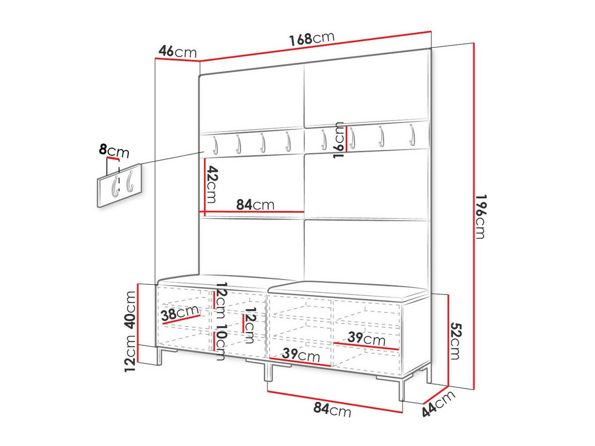 Gangmeubelset Tivsoa 101 (Zwart)