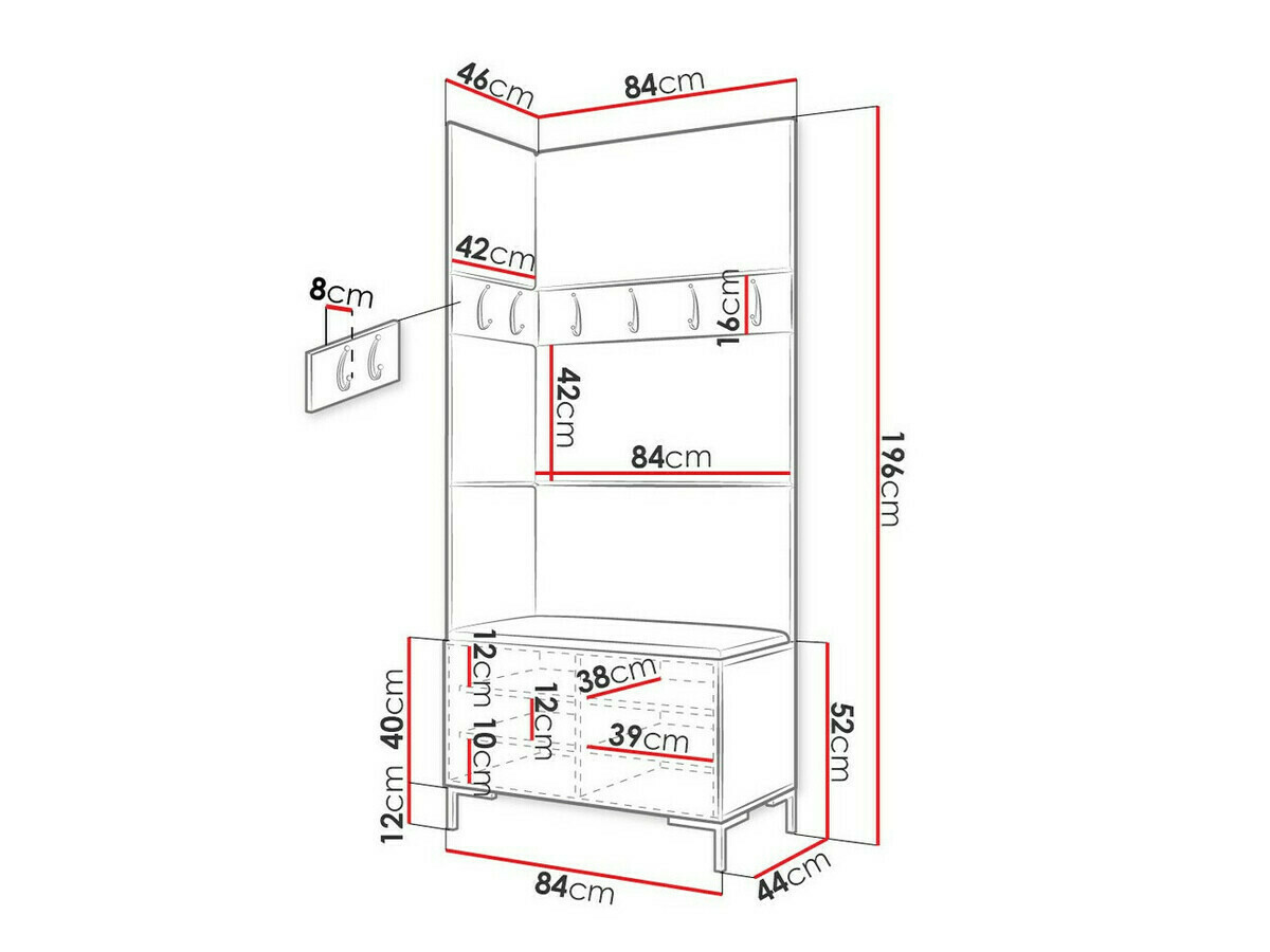 Gangmeubelset Tivsoa 103 (Wit)