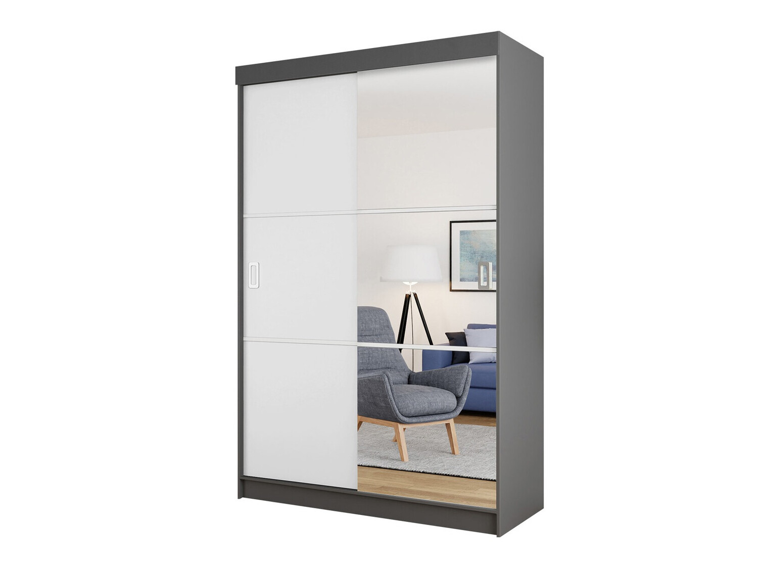 Kledingkast Dover 111 (Grafiet + Wit)