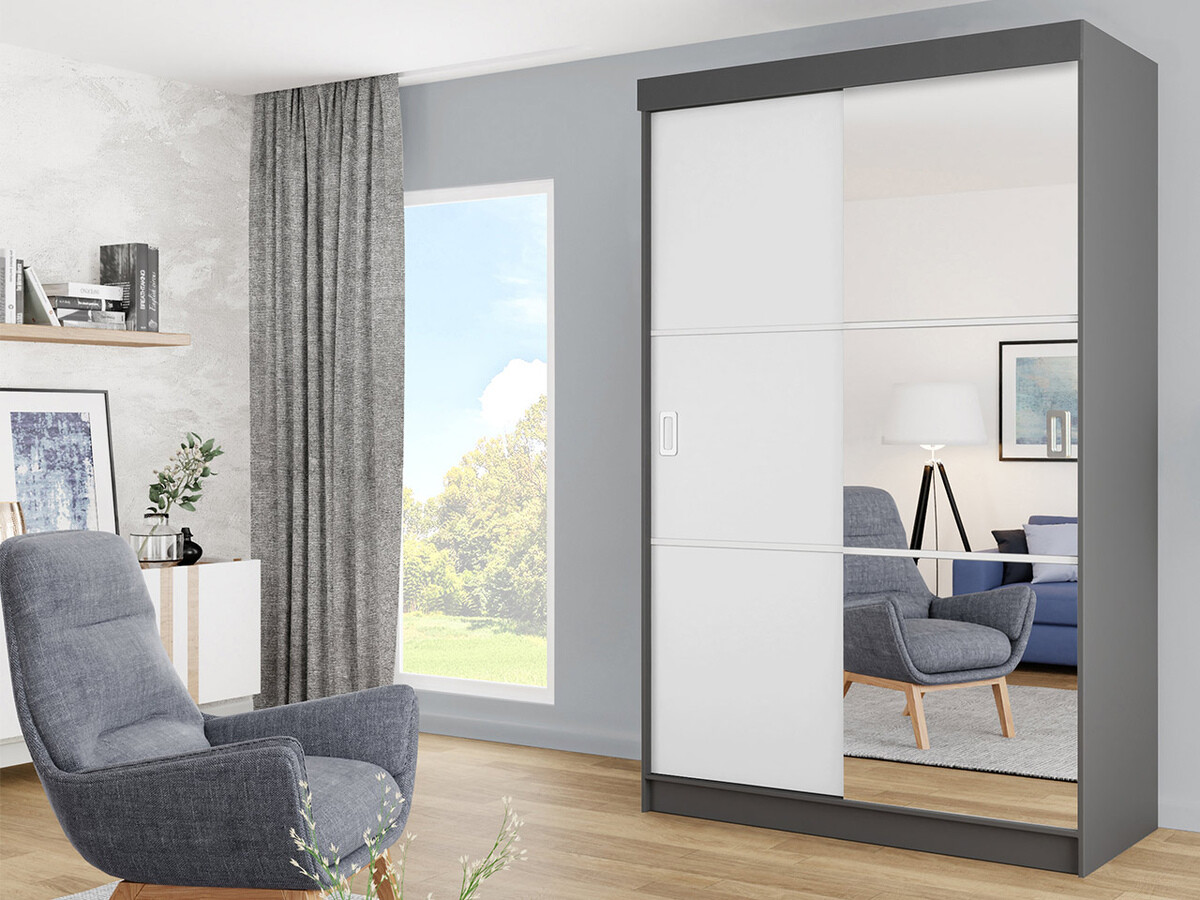 Kledingkast Dover 111 (Grafiet + Wit)