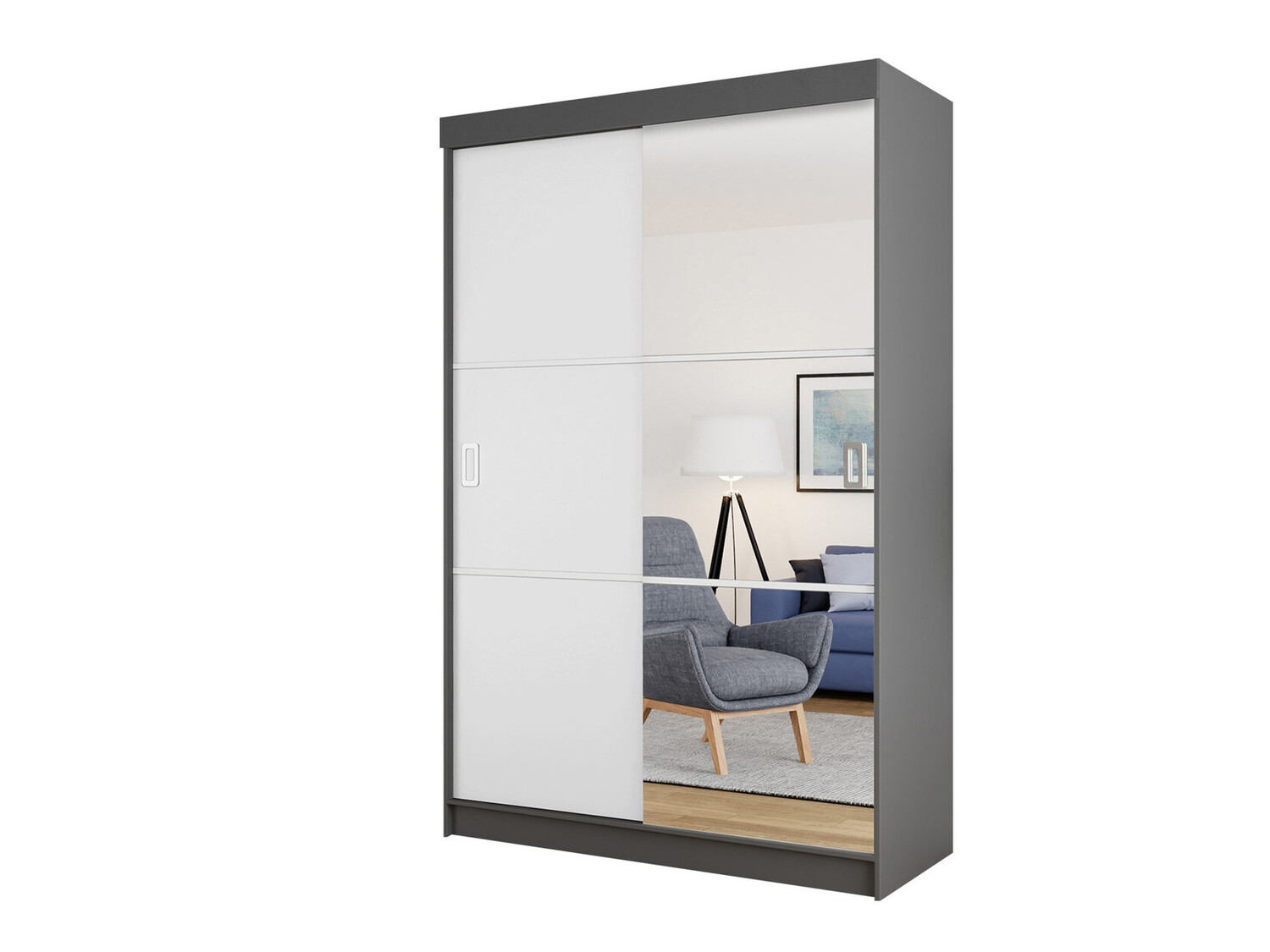 Kledingkast Dover 111 (Grafiet + Wit)