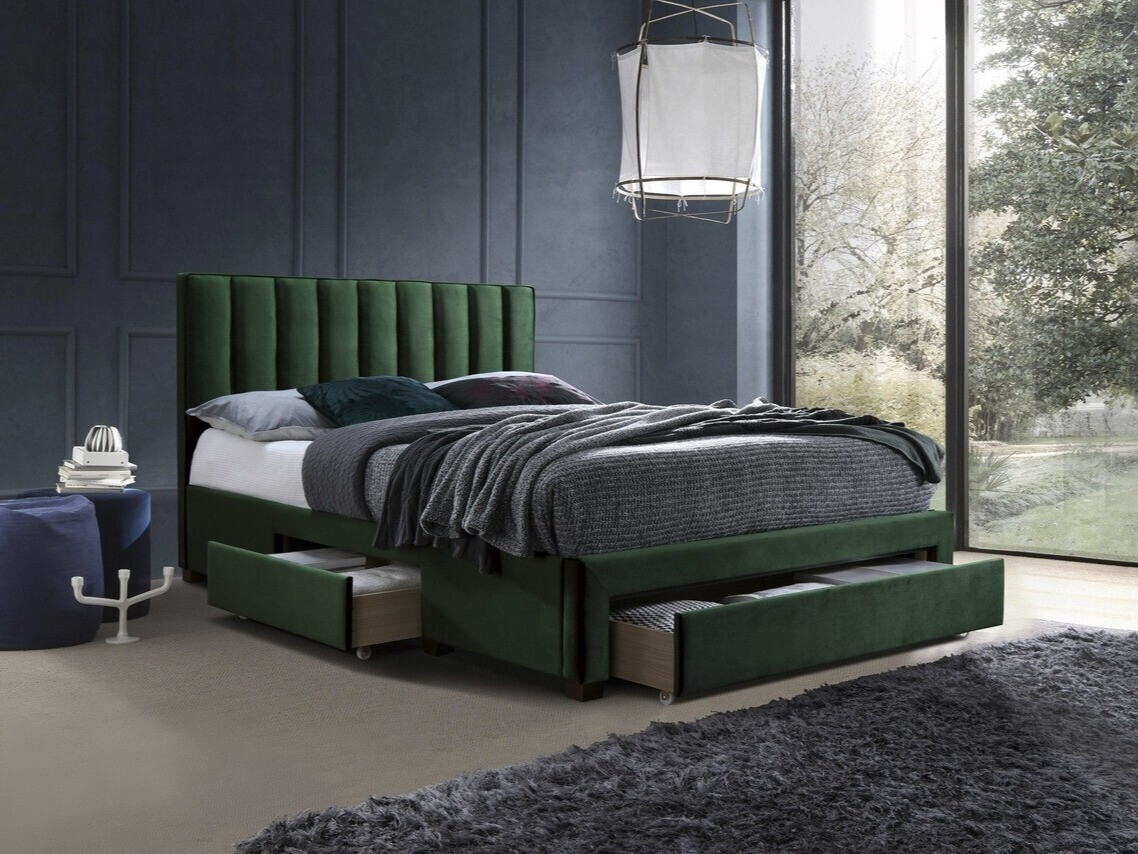 Bed Houston 869 (Donkergroen)