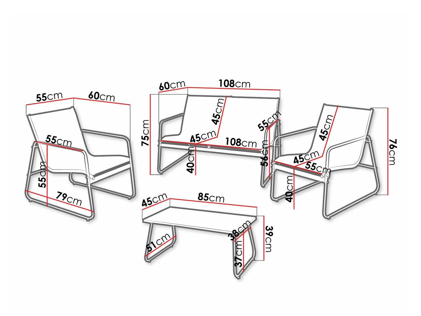 Buiten meubilair set Richardson 117