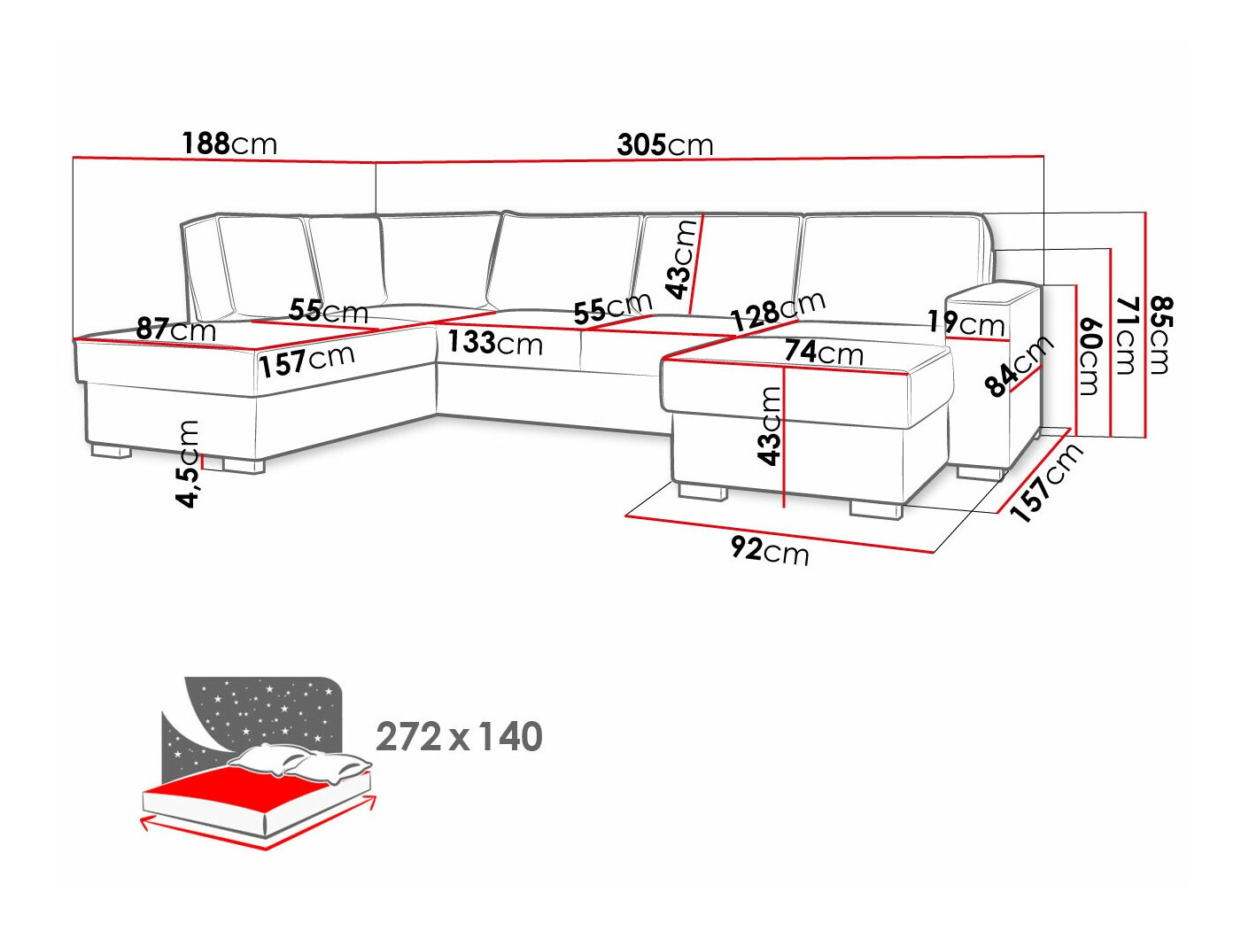 Hoekbank Comfivo 227 (Poso 110)