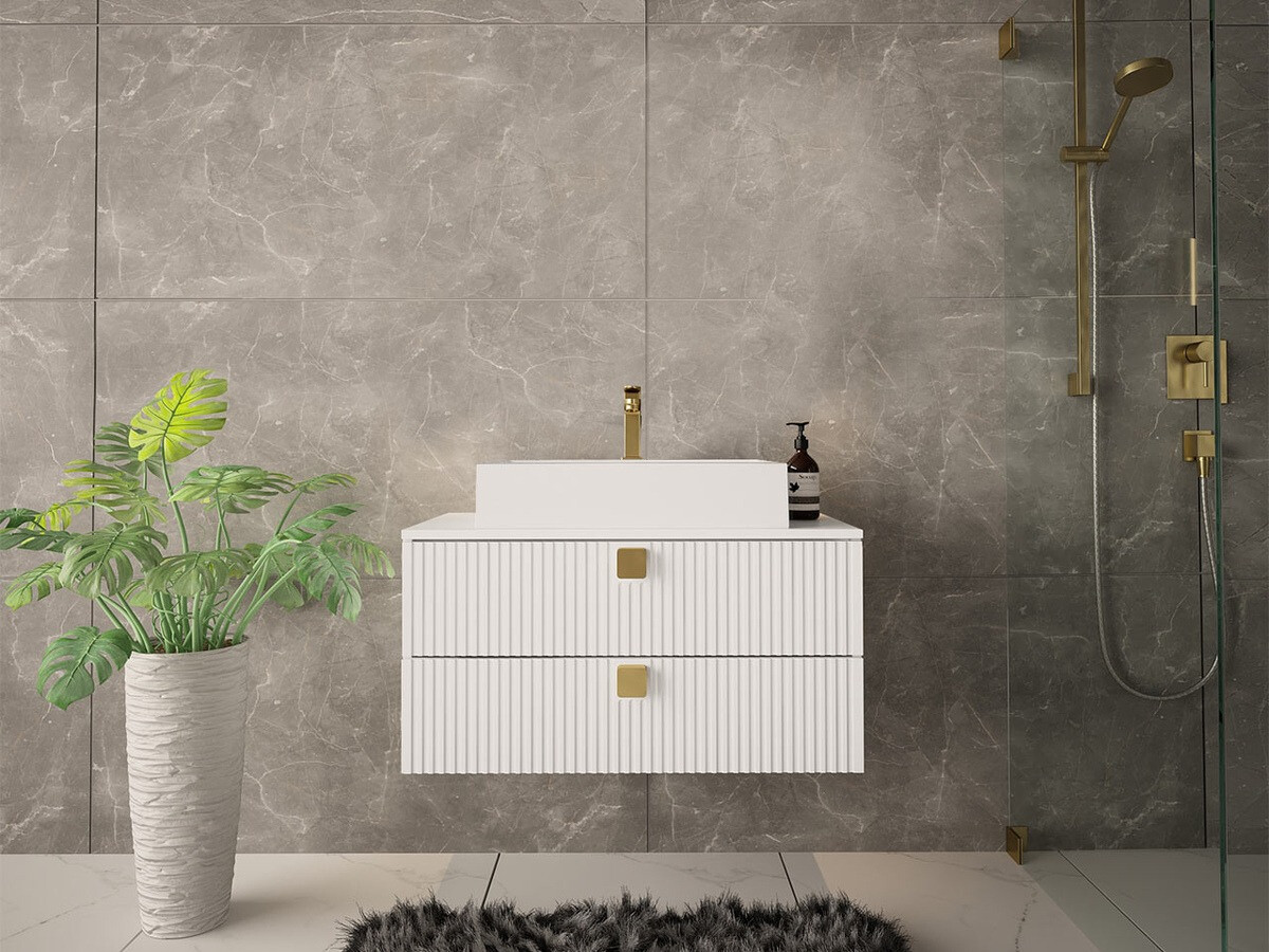 Hangend badkamermeubel voor wastafel Orlvera 102 (Wit)