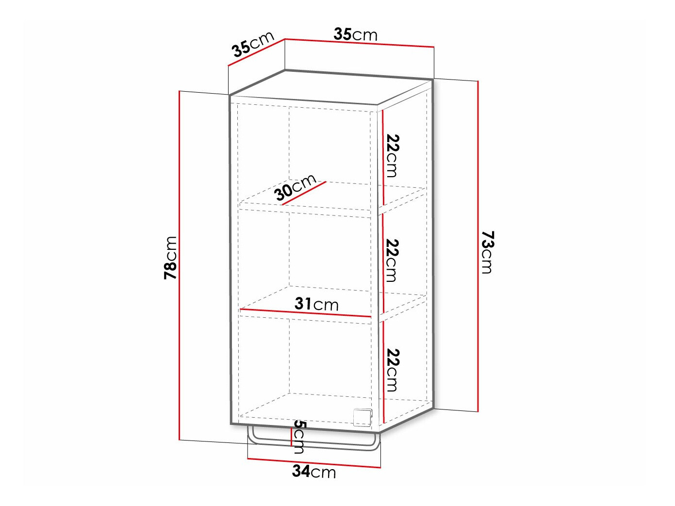 Wand badkamermeubel Orlvera 101 (Zwart)