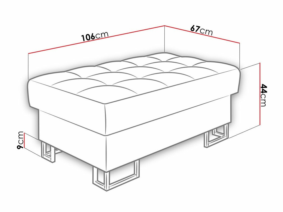 Gestoffeerde hocker Comfivo 237 (Fresh 13)