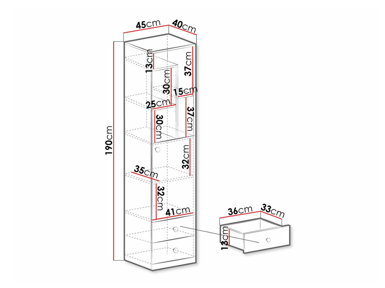 Boekenkast Omaha R122