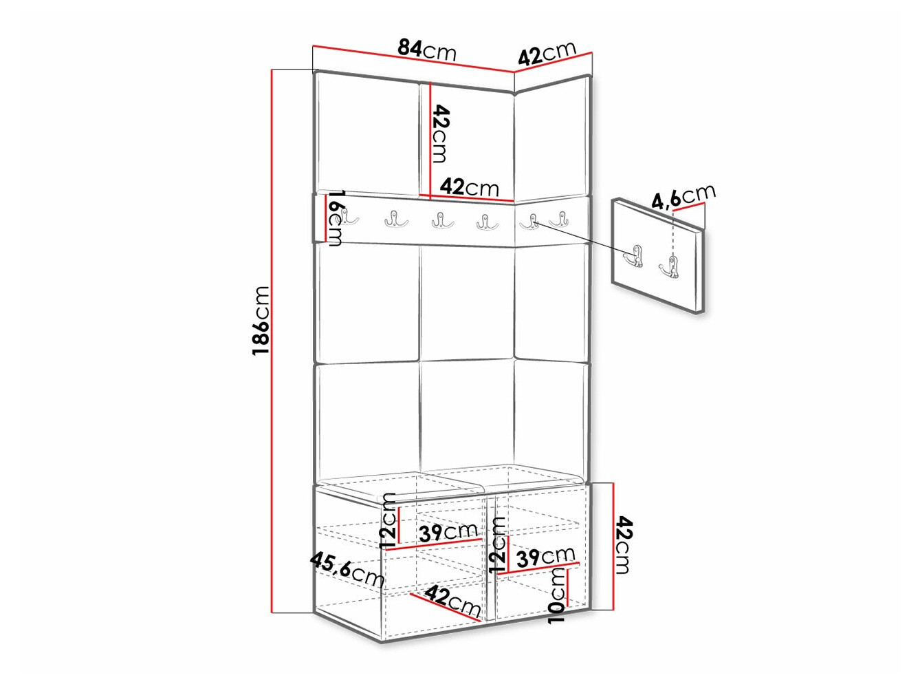 Gangmeubelset Hartford 264 (Artisan eiken)