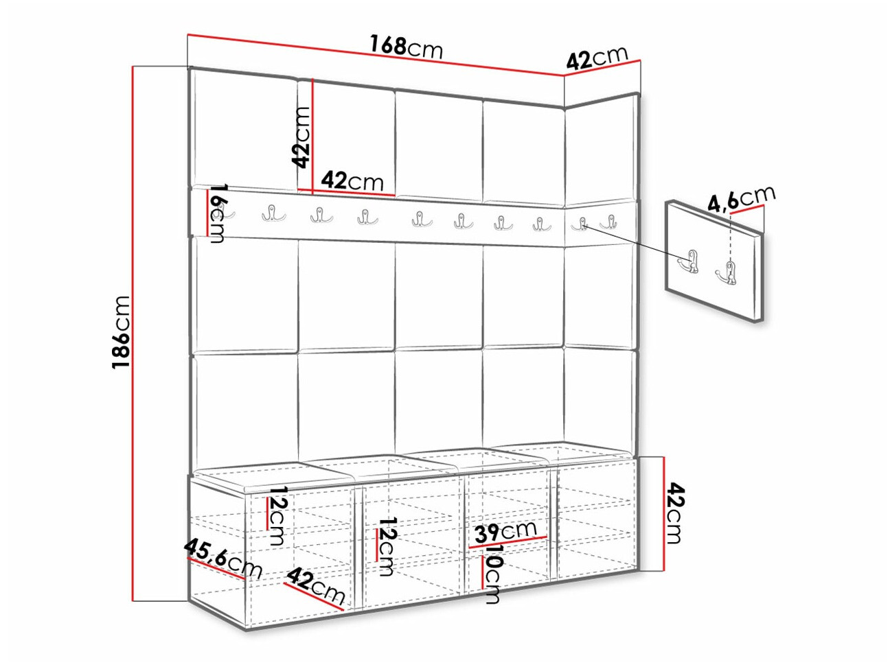 Gangmeubelset Hartford 265 (Artisan eiken)