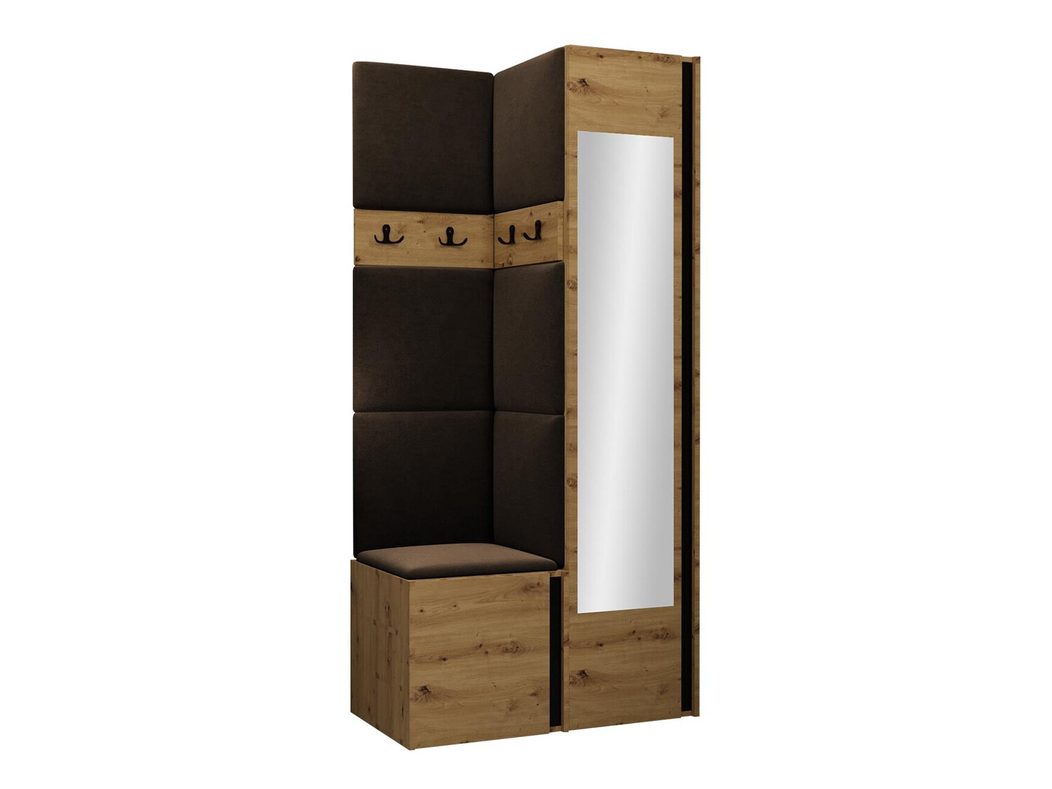 Gangmeubelset Hartford 354 (Artisan eiken + Zwart)