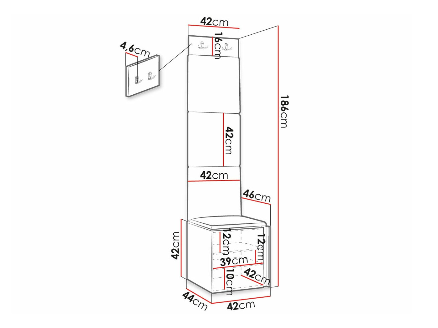 Gangmeubelset Hartford 378 (Zwart)