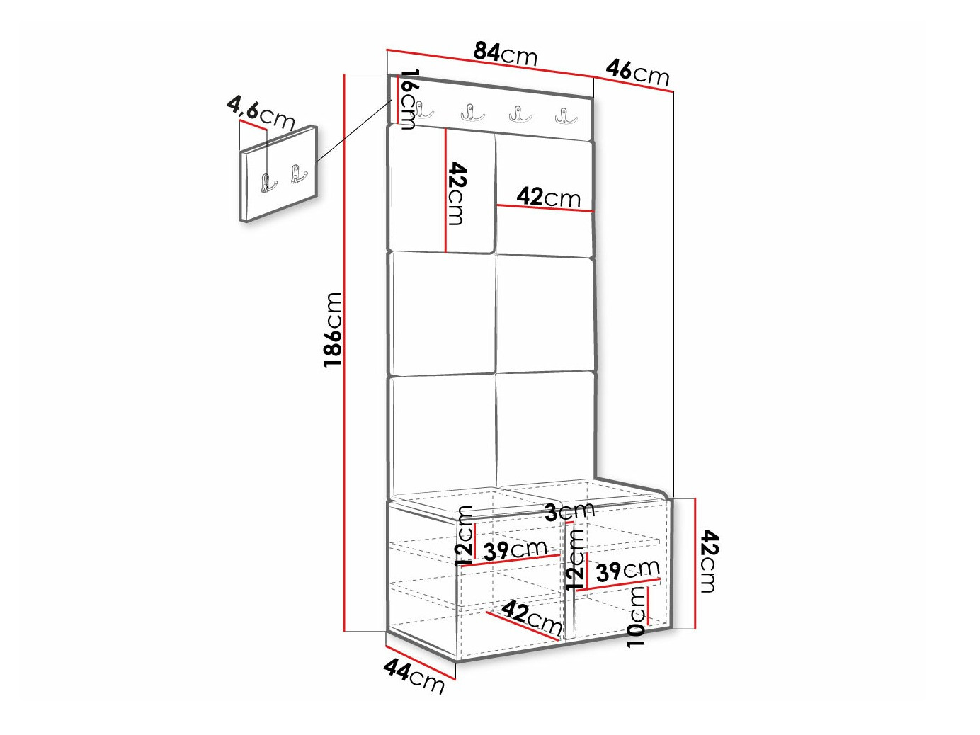 Gangmeubelset Hartford 383 (Wit)