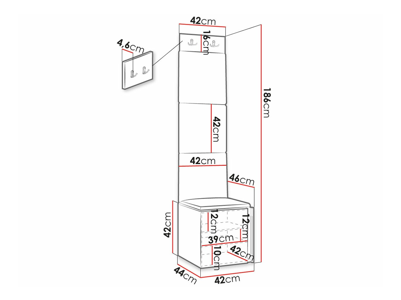 Gangmeubelset Hartford 386 (Wit)
