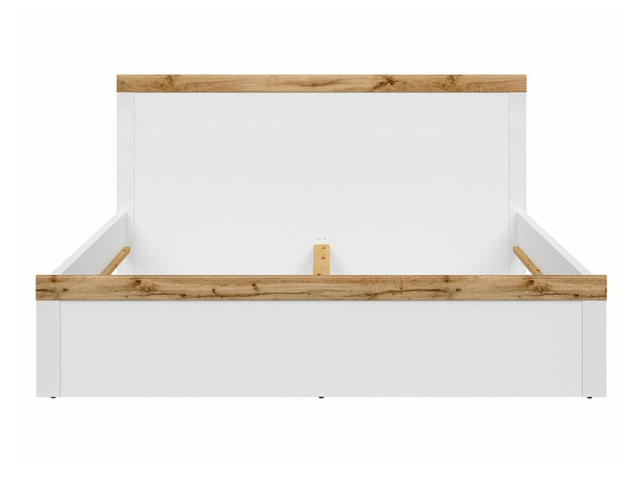 Bed Sonsoru 115 (Wit + Glanzend wit + Wotan eik)