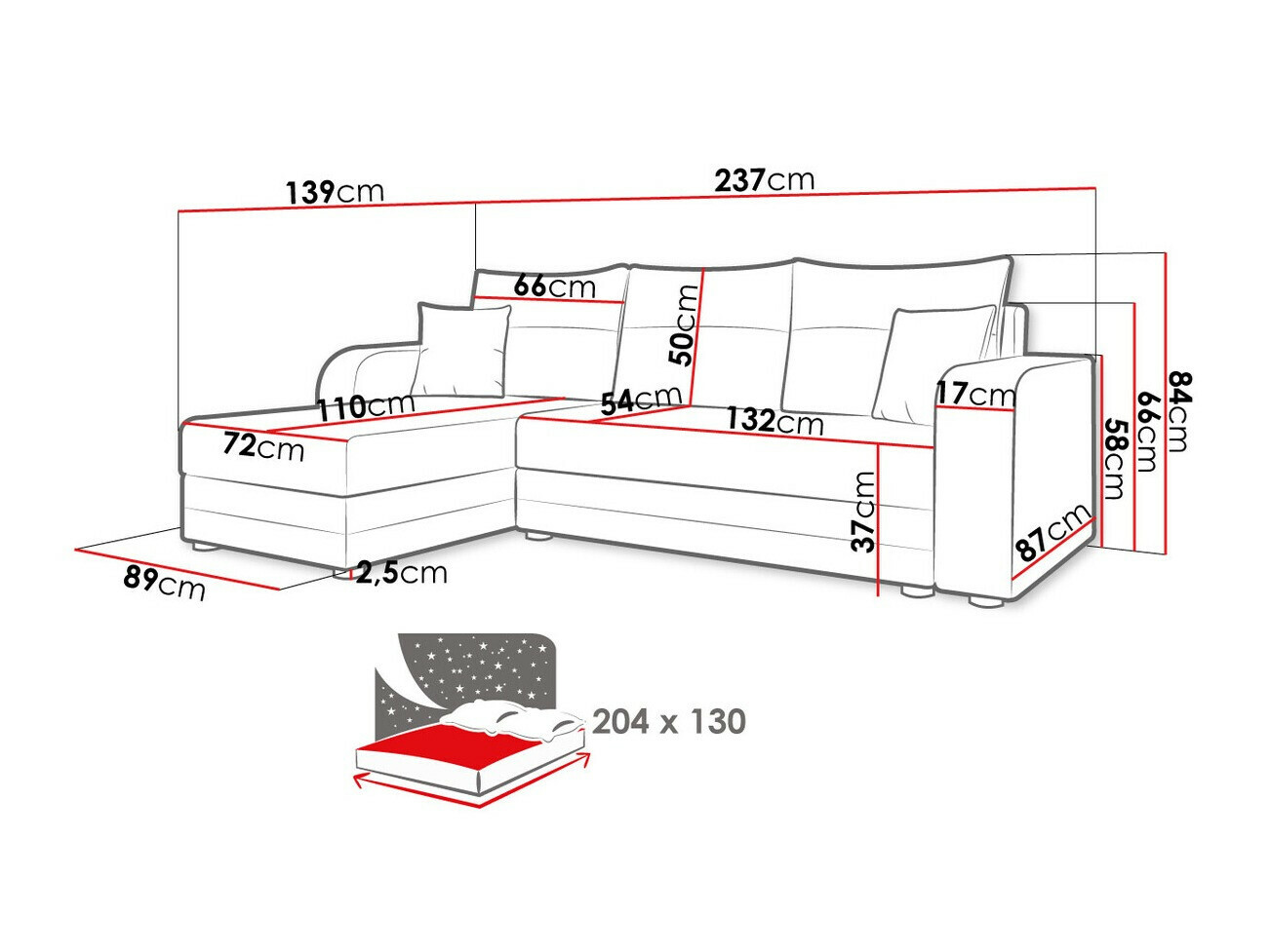 Hoekbank Memphis 112 (Lux 6 + Lux 5)
