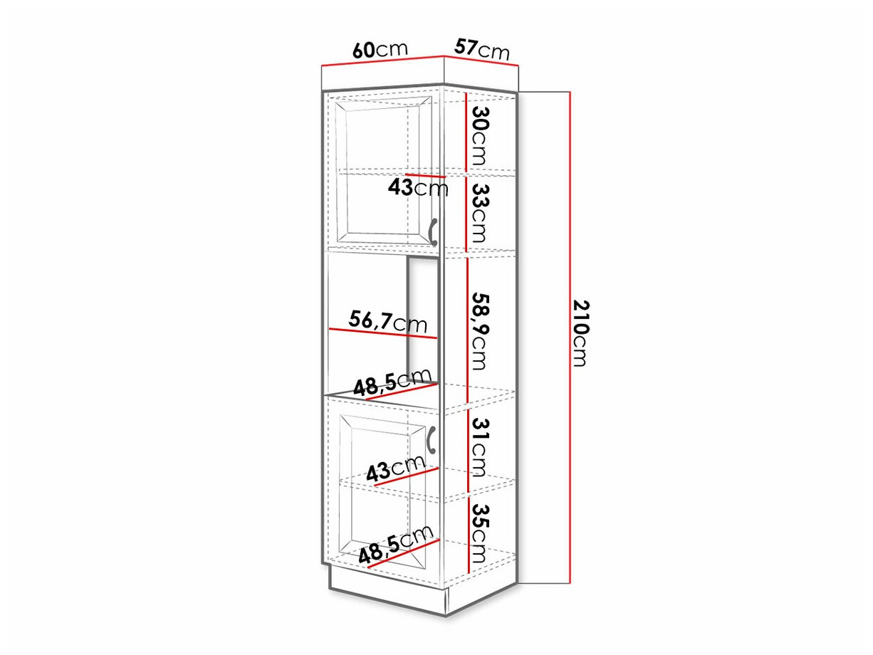Modulaire kast voor inbouwapparatuur Retro White 115