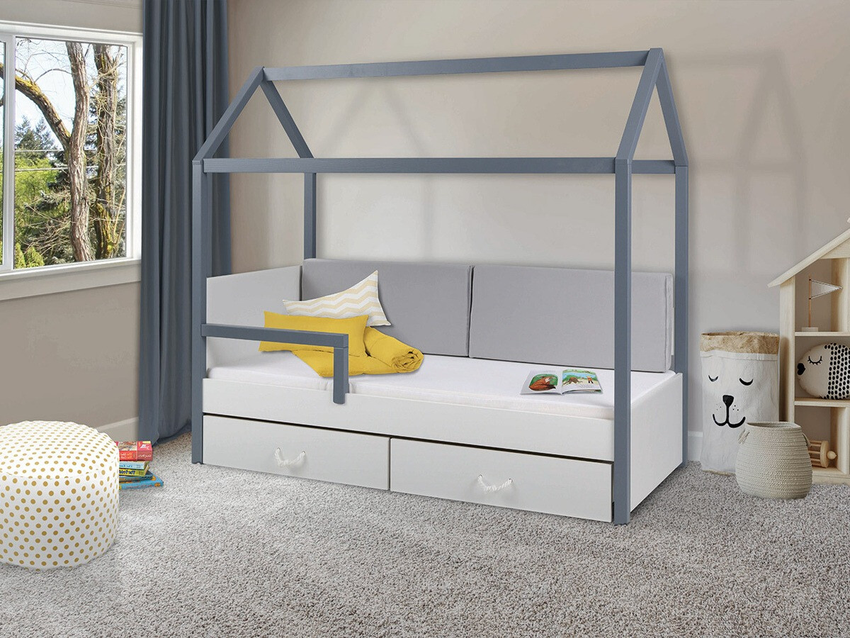 Bed Henderson 132 (Grafiet + Wit)