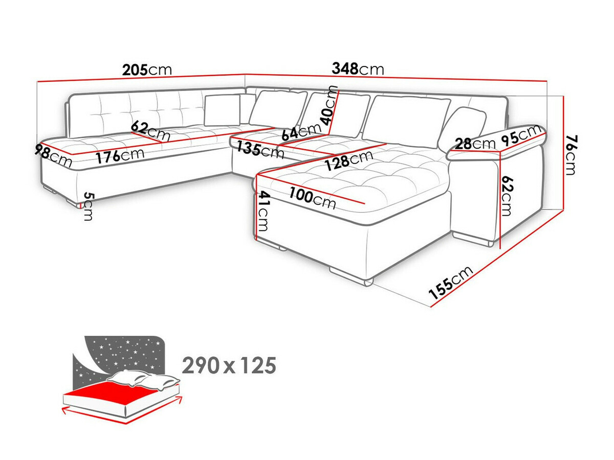 Gestoffeerde meubelset Comfivo Gemma II (Soft 020 + Majorka 03)