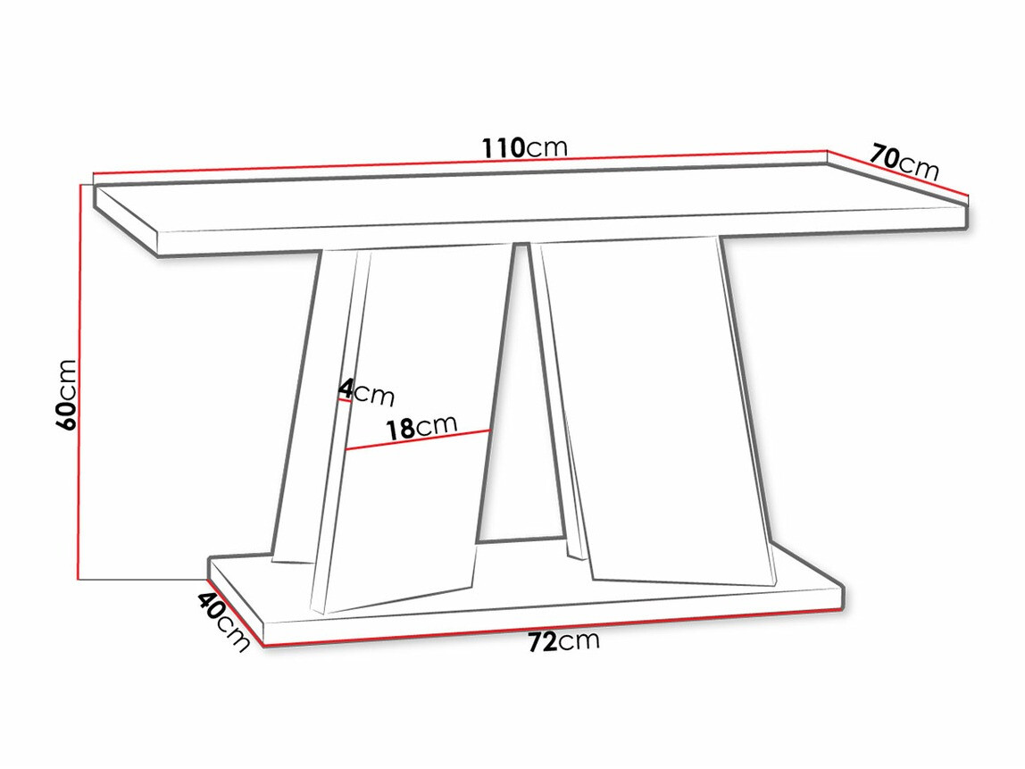Salontafel Goodyear 108 (Artisan eiken + Zwart)
