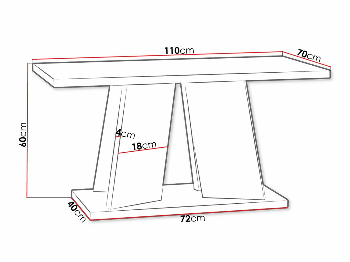Salontafel Goodyear 108 (Grijs + Zwart)