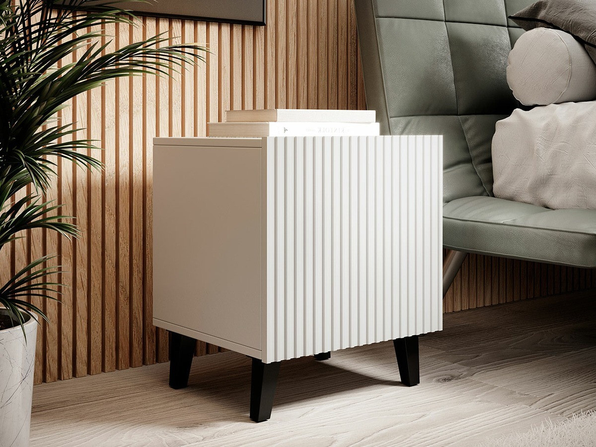 Nachtkastje Levmari 107 (Wit + Zwart) (2st.)